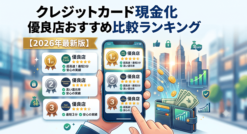 クレジットカード現金化優良店おすすめ比較ランキング【2026年最新版】